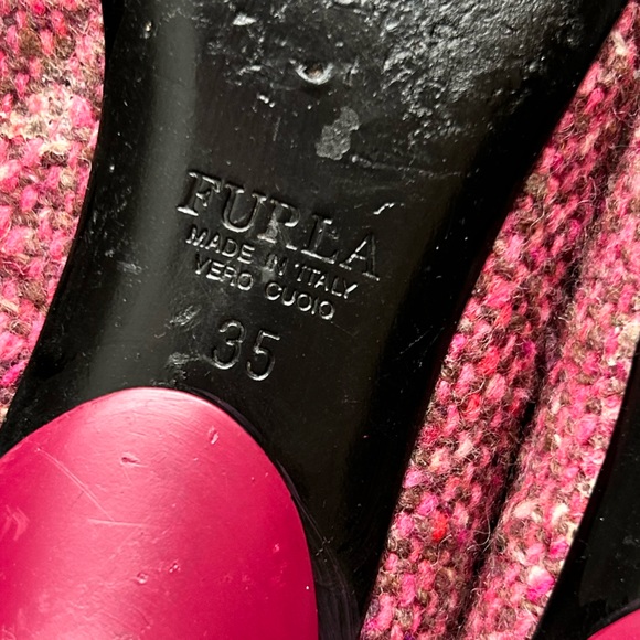 Furla Raspberry Tweed Kitten Heels | 35 - Picture 9 of 11